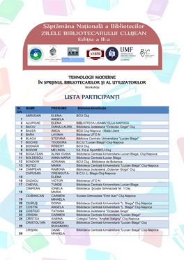 Lista Participanţi
