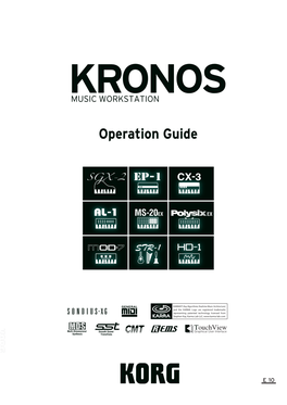 Korg KRONOS Operation Guide