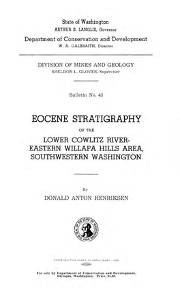 Eocene Stratigraphy