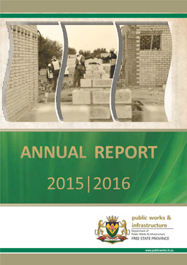 Annual Report Isbn: 978-0-621-44731-6 2015|2016 Report 2016Report 051 403 3422 2015 Annual