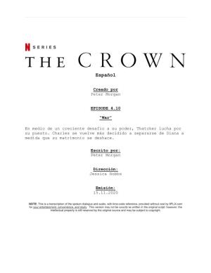 The Crown | Spanish Dialogue Transcript | S4:E10