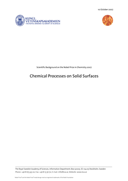 Chemical Processes on Solid Surfaces