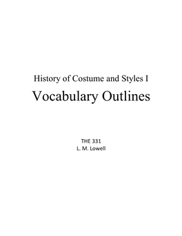 Vocabulary Outlines