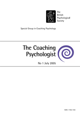 The Coaching Psychologist No 1 July 2005