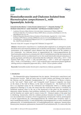 Homoisoflavonoids and Chalcones Isolated from Haematoxylum