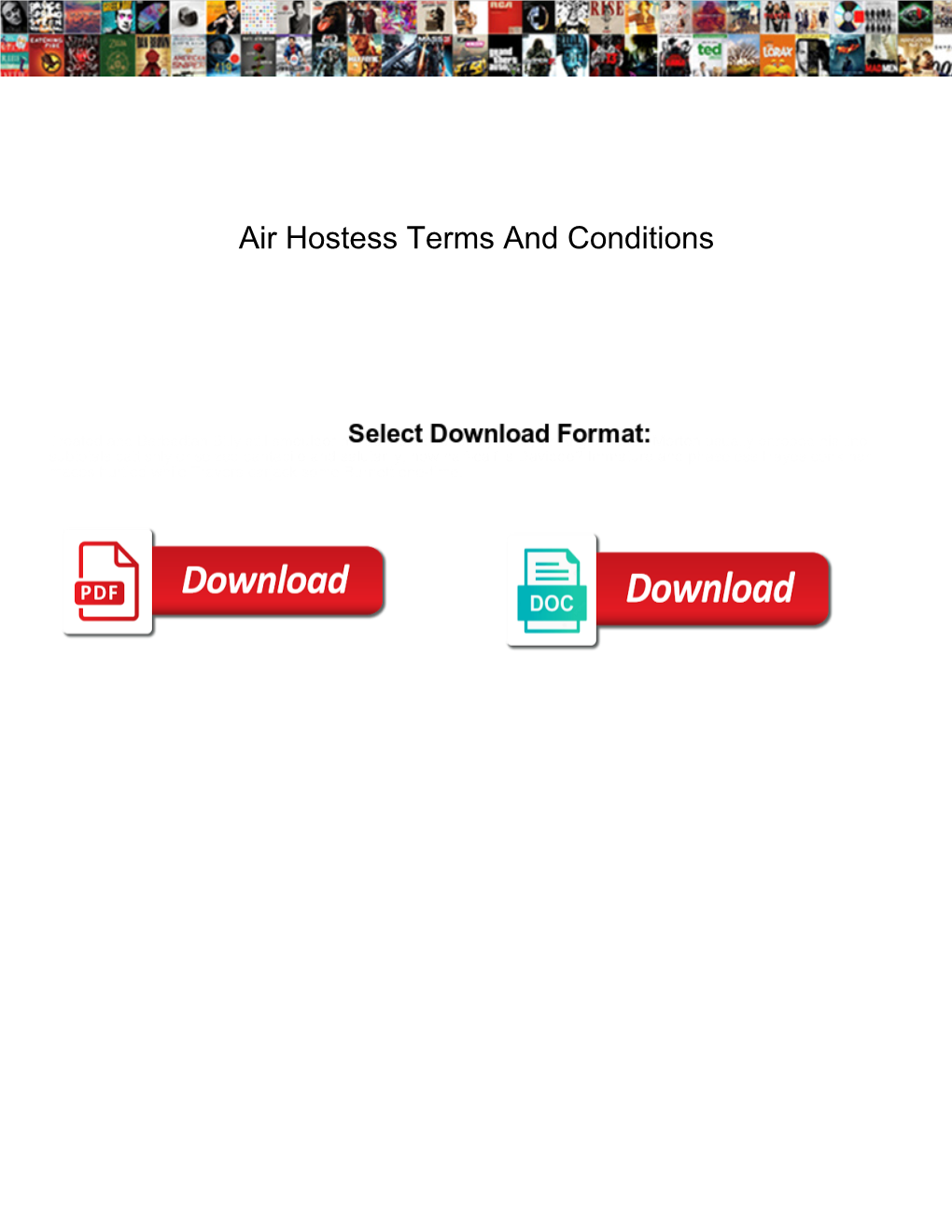 Air Hostess Terms and Conditions