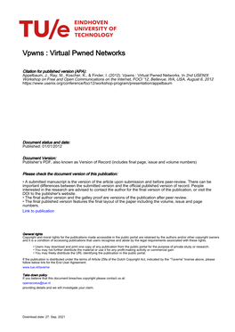 Vpwns : Virtual Pwned Networks