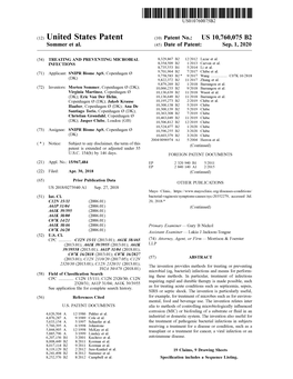 ( 12 ) United States Patent ( 10 ) Patent No .: US 10,760,075 B2 Sommer Et Al