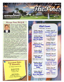 Heritage Pines Newsletter 2011 July New.Cdr