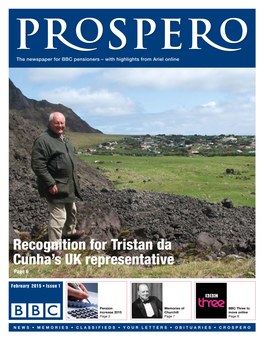 Recognition for Tristan Da Cunha's UK Representative