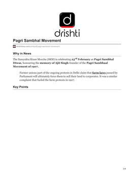 Pagri Sambhal Movement