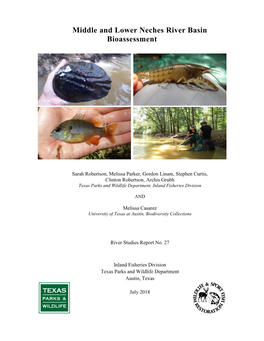 Middle and Lower Neches River Basin Bioassessment