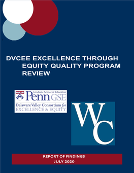 Dvcee Excellence Through Equity Quality Program Review