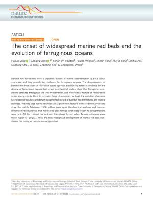 The Onset of Widespread Marine Red Beds and the Evolution of Ferruginous Oceans