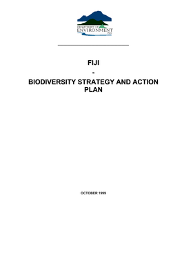 Fiji - Biodiversity Strategy and Action Plan