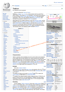 Thallium from Wikipedia, the Free Encyclopedia