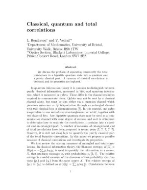 Classical, Quantum and Total Correlations