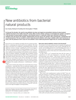 New Antibiotics from Bacterial Natural Products
