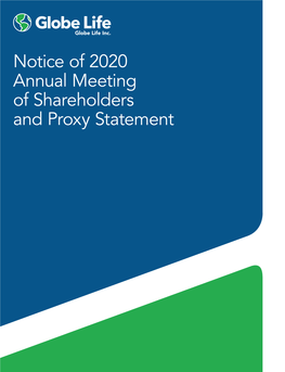 Notice of 2020 Annual Meeting of Shareholders and Proxy Statement