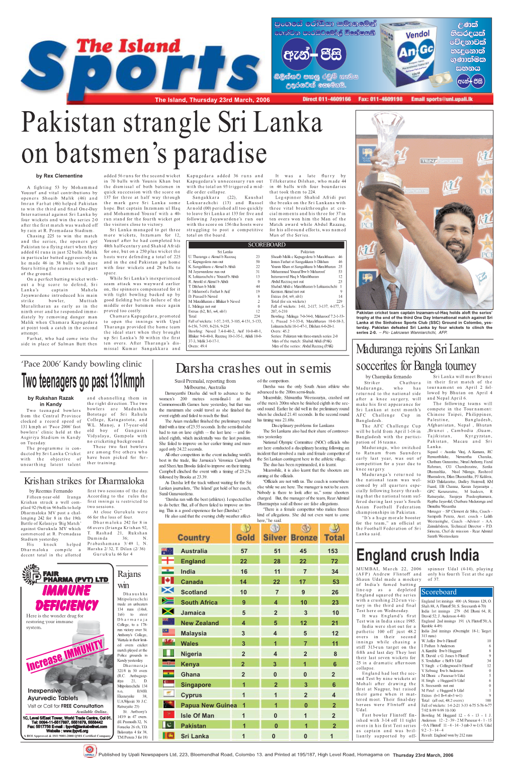 Pakistan Strangle Sri Lanka on Batsmen's Paradise