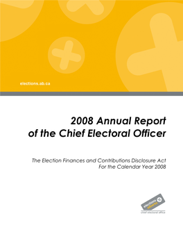 2008 Annual Report of the Chief Electoral Officer