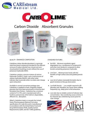 Carbon Dioxide Absorbent Granules