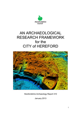 Hereford City Excavations Volume 4 by Alan Thomas and Andy Boucher in 2002