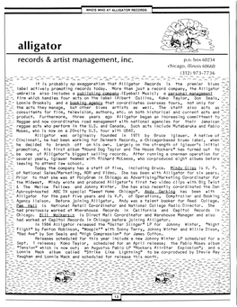 Alligator Records & Artist Management, Inc