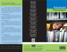 Advanced Placement’S (AP) College-Level Courses and Exams, You Glendale High School Can Earn College Credit, Stand out in the College Admission 6216 W