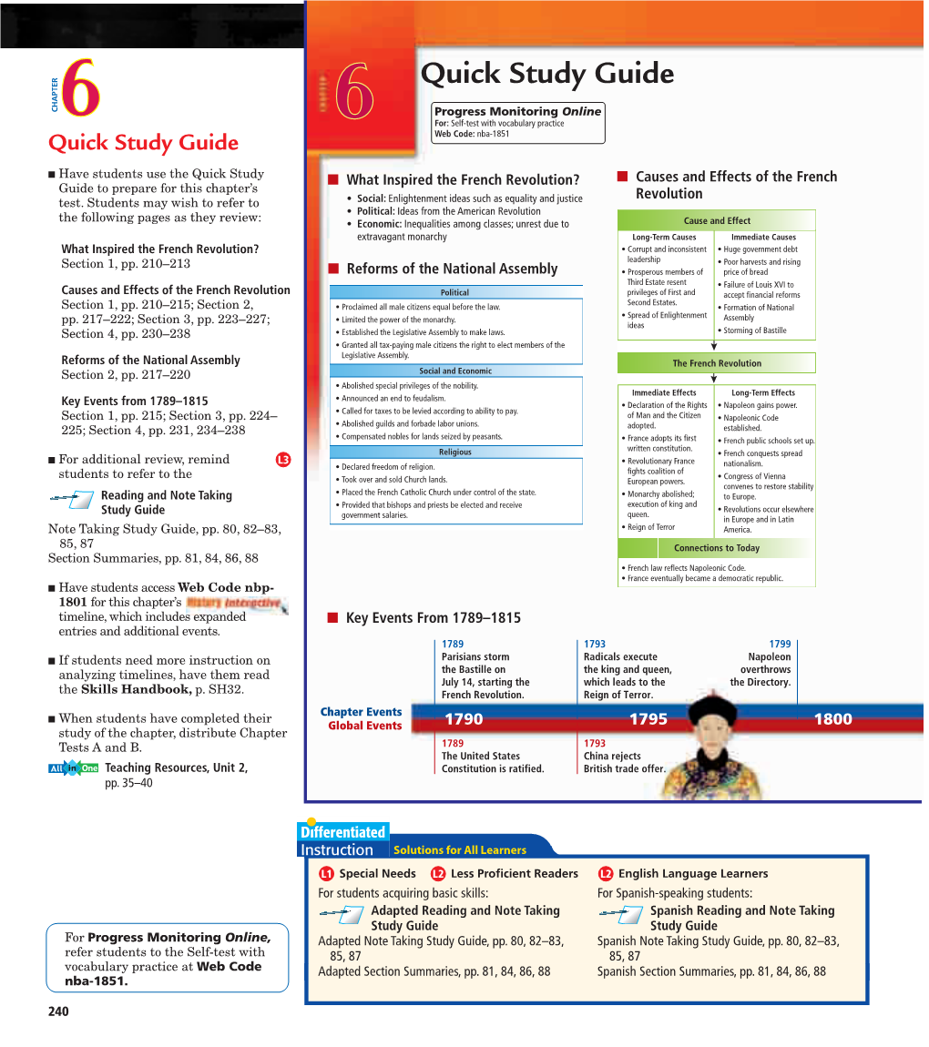 Quick Study Guide