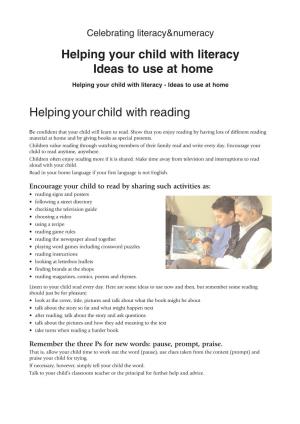 Helping Your Child with Reading Helping