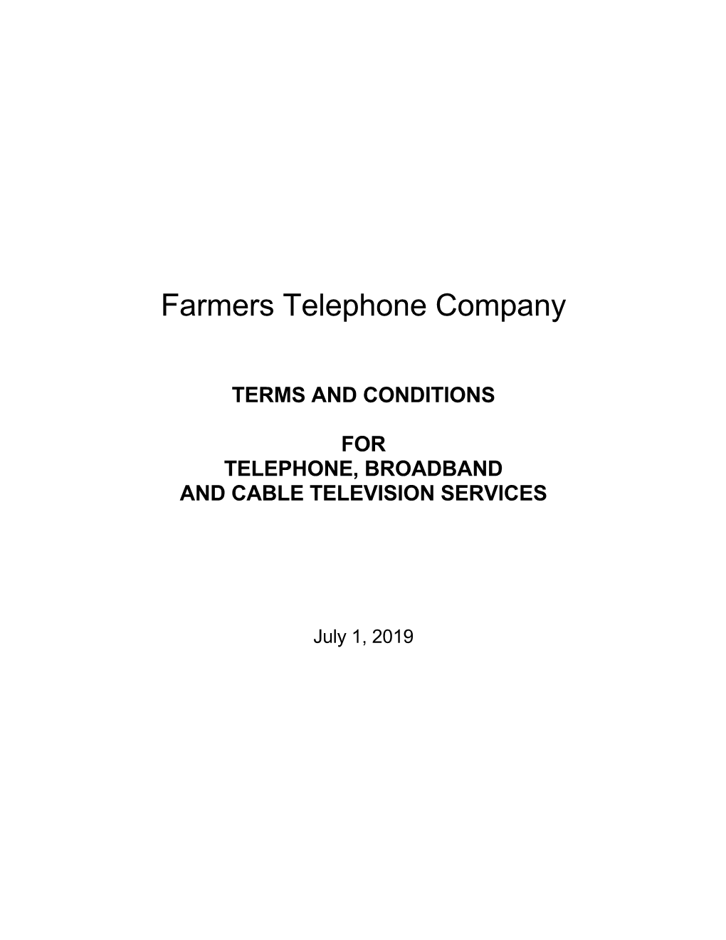 Farmers Telephone Company