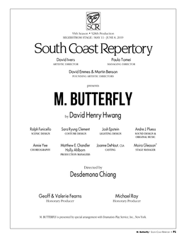 M. Butterfly Program