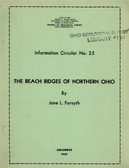 THE BEACH RIDGES of NORTHERN OHIO I by Jane L