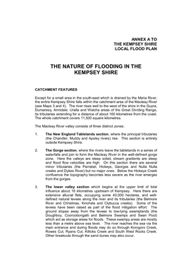 The Nature of Flooding in the Kempsey Shire