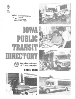 1996 Iowa Public Transit Directory.Pdf