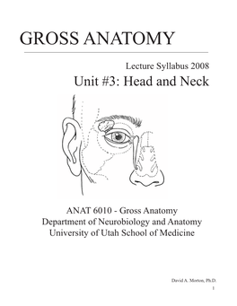 Unit #3: Head and Neck