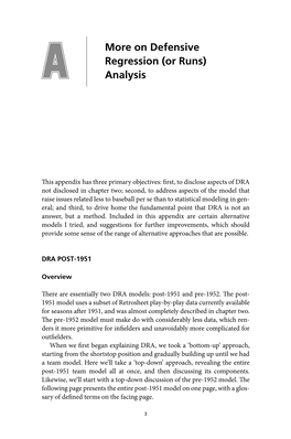 More on Defensive Regression (Or Runs) Analysis 7