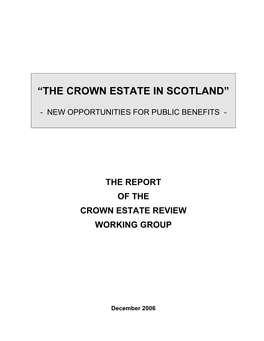 “The Crown Estate in Scotland”
