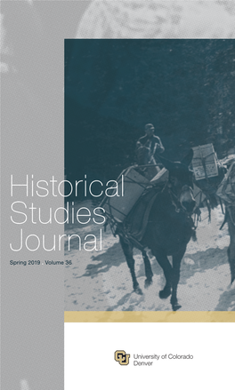 Historical Studies Journal Spring 2019