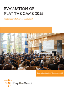 Evaluation of Play the Game 2015