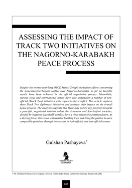 Assessing the Impact of Track Two Initiatives on the Nagorno-Karabakh Peace Process