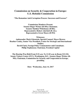 US Helsinki Commission