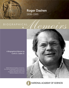 Roger Dashen 1938–1995