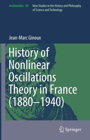 History of Nonlinear Oscillations Theory in France (1880–1940)