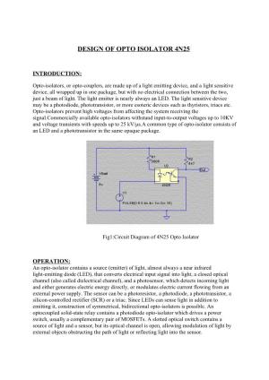 Design of Opto Isolator 4N25