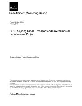 40643-013: Resettlement Monitoring Report