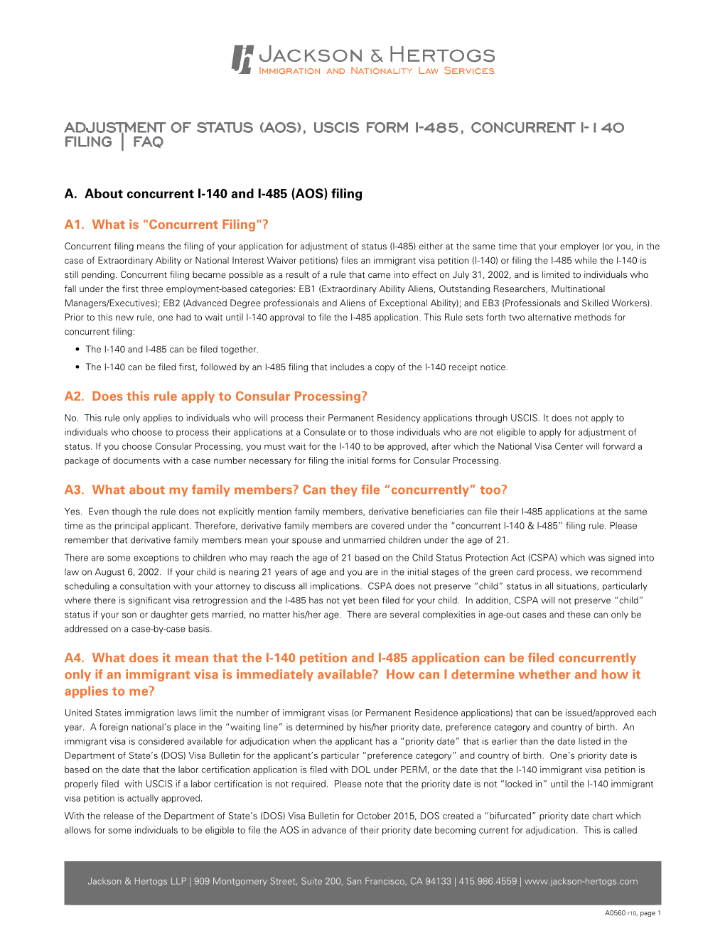 Adjustment Of Status Aos Uscis Form I 485 Concurrent I 140 Filing   Adjustment Of Status Aos Uscis Form I 485 Concurrent I 140 Filing Faq 