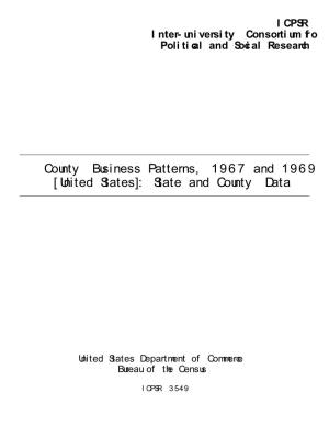 County Business Patterns, 1967 and 1969 [United States]: State and County Data