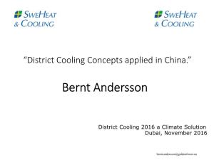 District Cooling Concepts Applied in China.”